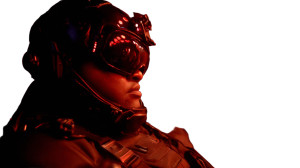 Sci-Fi Soldier Closeup Vinyl Car Decal Sticker – Waterproof & UV-Resistant 2.72"