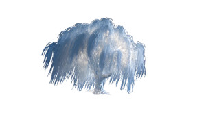 Glowing Willow Vinyl Car Decal Sticker – Waterproof & UV-Resistant 2.72"