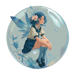 Anime Fairy On Bubble Vinyl Car Decal Sticker – Waterproof & UV-Resistant 6.826666666666667" Anime Fairy On Bubble Vinyl Car Decal Sticker – Waterproof & UV-Resistant 6.826666666666667"