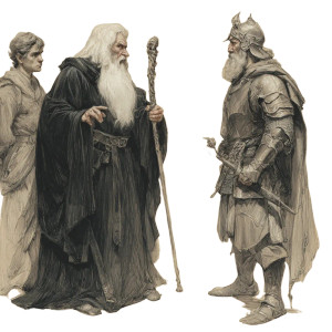 Fantasy Characters Confrontation Vinyl Car Decal Sticker – Waterproof & UV-Resistant 3.4133333333333336"