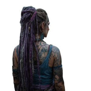 Rainforest Ritual Woman Vinyl Car Decal Sticker – Waterproof & UV-Resistant 3.4133333333333336"