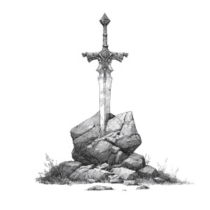 Dark Fantasy Sword V4 Vinyl Car Decal Sticker – Waterproof & UV-Resistant 3.4133333333333336"