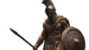 Ancient Spartan Warrior V4 Vinyl Car Decal Sticker – Waterproof & UV-Resistant 2.72"