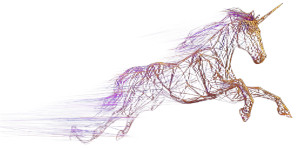 Neon Wireframe Unicorn Vinyl Car Decal Sticker – Waterproof & UV-Resistant 5.12"