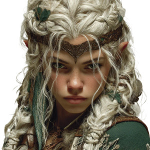 Sylvan Female Druid Vinyl Car Decal Sticker – Waterproof & UV-Resistant 3.4133333333333336"