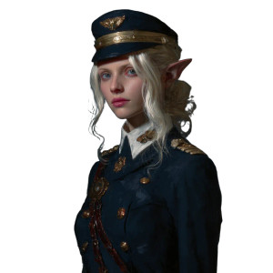 Navy Elf Officer Vinyl Car Decal Sticker – Waterproof & UV-Resistant 3.4133333333333336"
