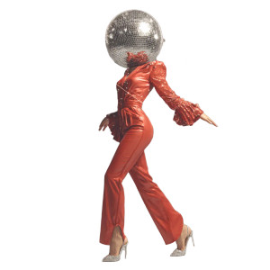 Dancing Mirrorball Woman Vinyl Car Decal Sticker – Waterproof & UV-Resistant 6.826666666666667"