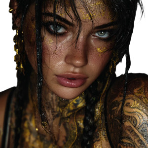 Golden Tattooed Beauty Vinyl Car Decal Sticker – Waterproof & UV-Resistant 3.4133333333333336" Golden Tattooed Beauty Vinyl Car Decal Sticker – Waterproof & UV-Resistant 3.4133333333333336"