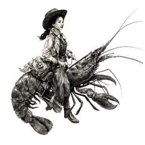 Cowgirl Riding Shrimp Vinyl Car Decal Sticker – Waterproof & UV-Resistant 3.4133333333333336" Cowgirl Riding Shrimp Vinyl Car Decal Sticker – Waterproof & UV-Resistant 3.4133333333333336"