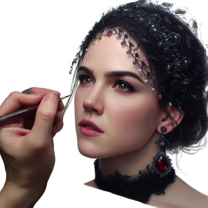 Gothic Tarot Lady Vinyl Car Decal Sticker – Waterproof & UV-Resistant 6.826666666666667"