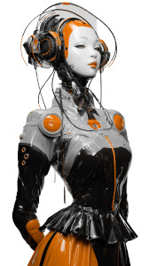 Futuristic Humanoid Robot V45 Vinyl Car Decal Sticker – Waterproof & UV-Resistant 9.706666666666667"