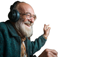 Happy Elderly Listener Vinyl Car Decal Sticker – Waterproof & UV-Resistant 2.986666666666667" Happy Elderly Listener Vinyl Car Decal Sticker – Waterproof & UV-Resistant 2.986666666666667"