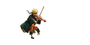 Naruto Plays Violin Vinyl Car Decal Sticker – Waterproof & UV-Resistant 2.56"