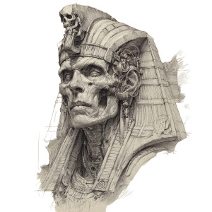 Zombie Pharaoh Vinyl Car Decal Sticker – Waterproof & UV-Resistant 3.4133333333333336" Zombie Pharaoh Vinyl Car Decal Sticker – Waterproof & UV-Resistant 3.4133333333333336"