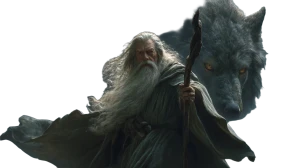 Gandalf And Wolf Vinyl Car Decal Sticker – Waterproof & UV-Resistant 2.72"
