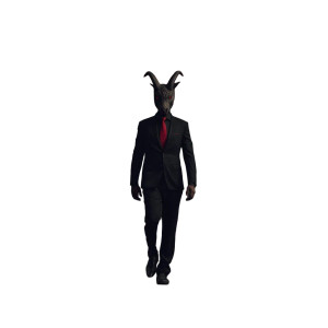 Demon Suit Guy Vinyl Car Decal Sticker – Waterproof & UV-Resistant 3.4133333333333336"