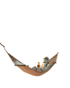 Relaxing Stormtrooper Vinyl Car Decal Sticker – Waterproof & UV-Resistant 4.0"