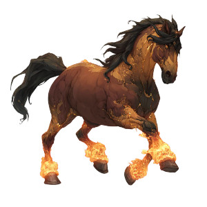 Flaming Hooves Stallion Vinyl Car Decal Sticker – Waterproof & UV-Resistant 3.4133333333333336"