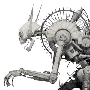 Mechanical Shadow Monster Vinyl Car Decal Sticker – Waterproof & UV-Resistant 3.4133333333333336"