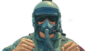 Fighter Pilot Portrait Vinyl Car Decal Sticker – Waterproof & UV-Resistant 5.4