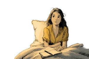 Thoughtful Young Woman V21 Vinyl Car Decal Sticker – Waterproof & UV-Resistant 5.97333333333333