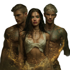 Fantasy Romance Trio Vinyl Car Decal Sticker – Waterproof & UV-Resistant 3.4133333333333336"