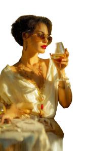 Mediterranean Supermodel Vinyl Car Decal Sticker – Waterproof & UV-Resistant 9.706666666666667"