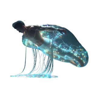 Luminous Man In Pod Vinyl Car Decal Sticker – Waterproof & UV-Resistant 6.826666666666667"