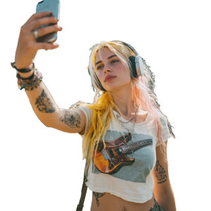 Festival Selfie Girl V2 Vinyl Car Decal Sticker – Waterproof & UV-Resistant 3.4133333333333336" Festival Selfie Girl V2 Vinyl Car Decal Sticker – Waterproof & UV-Resistant 3.4133333333333336"
