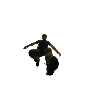 Forest Leap Man Vinyl Car Decal Sticker – Waterproof & UV-Resistant 3.4133333333333336"