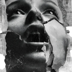 Surreal Cracked Face Vinyl Car Decal Sticker – Waterproof & UV-Resistant 3.4133333333333336"