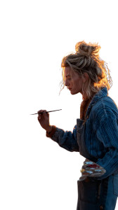 Young Painter Artist Vinyl Car Decal Sticker – Waterproof & UV-Resistant 9.706666666666667"