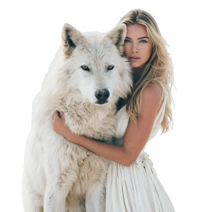 Woman With Wolf Vinyl Car Decal Sticker – Waterproof & UV-Resistant 6.826666666666667" Woman With Wolf Vinyl Car Decal Sticker – Waterproof & UV-Resistant 6.826666666666667"