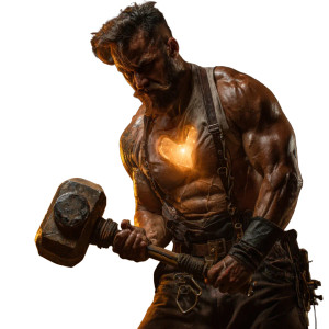 Steampunk Bodybuilder Vinyl Car Decal Sticker – Waterproof & UV-Resistant 6.826666666666667"