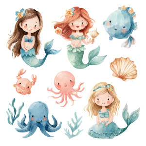 Cute Mermaids Clipart Vinyl Car Decal Sticker – Waterproof & UV-Resistant 6.826666666666667" Cute Mermaids Clipart Vinyl Car Decal Sticker – Waterproof & UV-Resistant 6.826666666666667"