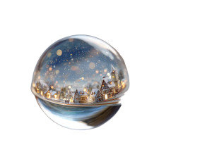 Glass Orb Town Vinyl Car Decal Sticker – Waterproof & UV-Resistant 6.1866666666666665"