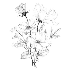 Flower Outline Vinyl Car Decal Sticker – Waterproof & UV-Resistant 3.4133333333333336" Flower Outline Vinyl Car Decal Sticker – Waterproof & UV-Resistant 3.4133333333333336"