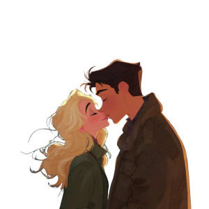 Kissing Couple Alps Vinyl Car Decal Sticker – Waterproof & UV-Resistant 3.4133333333333336"