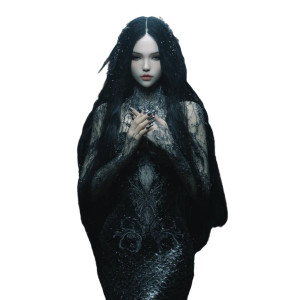 Gothic Mermaid V3 Vinyl Car Decal Sticker – Waterproof & UV-Resistant 3.4133333333333336"