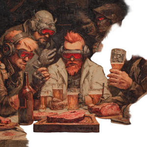 Dystopian Technobarbarians Vinyl Car Decal Sticker – Waterproof & UV-Resistant 3.4133333333333336"