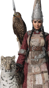 Kazakh Warrior Portrait Vinyl Car Decal Sticker – Waterproof & UV-Resistant 9.706666666666667"