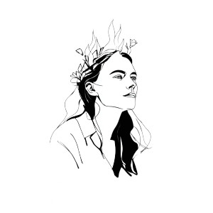 Maria Pourchet Portrait Vinyl Car Decal Sticker – Waterproof & UV-Resistant 3.4133333333333336"