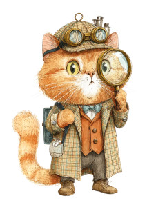 Steampunk Detective Mosby Vinyl Car Decal Sticker – Waterproof & UV-Resistant 8.213333333333333"