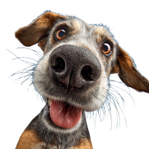 Funny Dog Close-Up Vinyl Car Decal Sticker – Waterproof & UV-Resistant 3.4133333333333336"