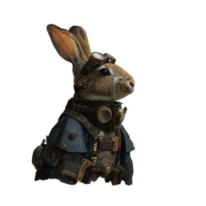 Steampunk Rabbit V5 Vinyl Car Decal Sticker – Waterproof & UV-Resistant 3.4133333333333336"