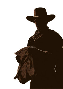 Silhouette Cowboy Bounty Vinyl Car Decal Sticker – Waterproof & UV-Resistant 4.32"