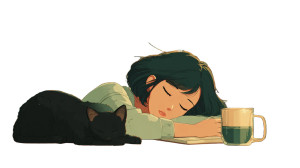 Cozy Library Nap Vinyl Car Decal Sticker – Waterproof & UV-Resistant 5.4