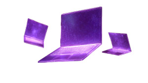 Holographic Futuristic Laptop Vinyl Car Decal Sticker – Waterproof & UV-Resistant 2.72"