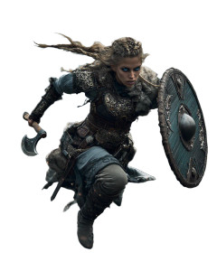 Viking Shieldmaiden Charge Vinyl Car Decal Sticker – Waterproof & UV-Resistant 4.0"