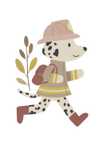 Firefighter Dalmatian Dog Vinyl Car Decal Sticker – Waterproof & UV-Resistant 8.746666666666666"